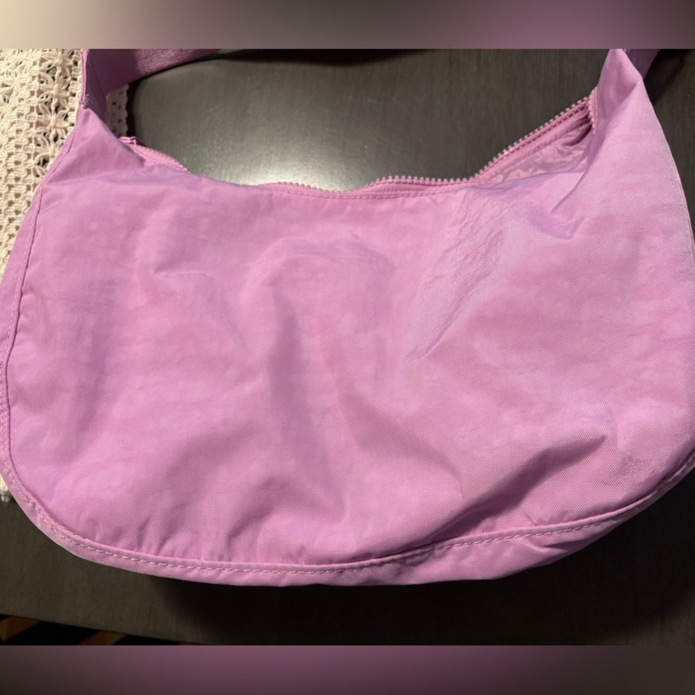 BAGGU medium crescent in peony